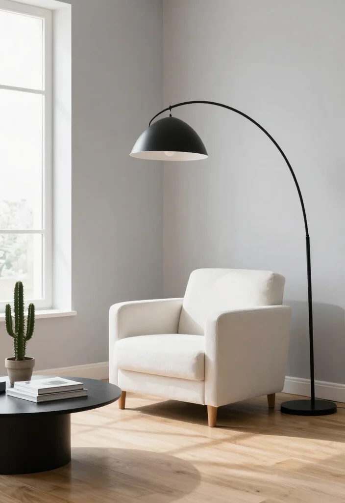 14 Arc Floor Lamp Ideas That Add Drama 1 14 Arc Floor Lamp Ideas That Add Drama - 1. The Minimalist Approach 1
