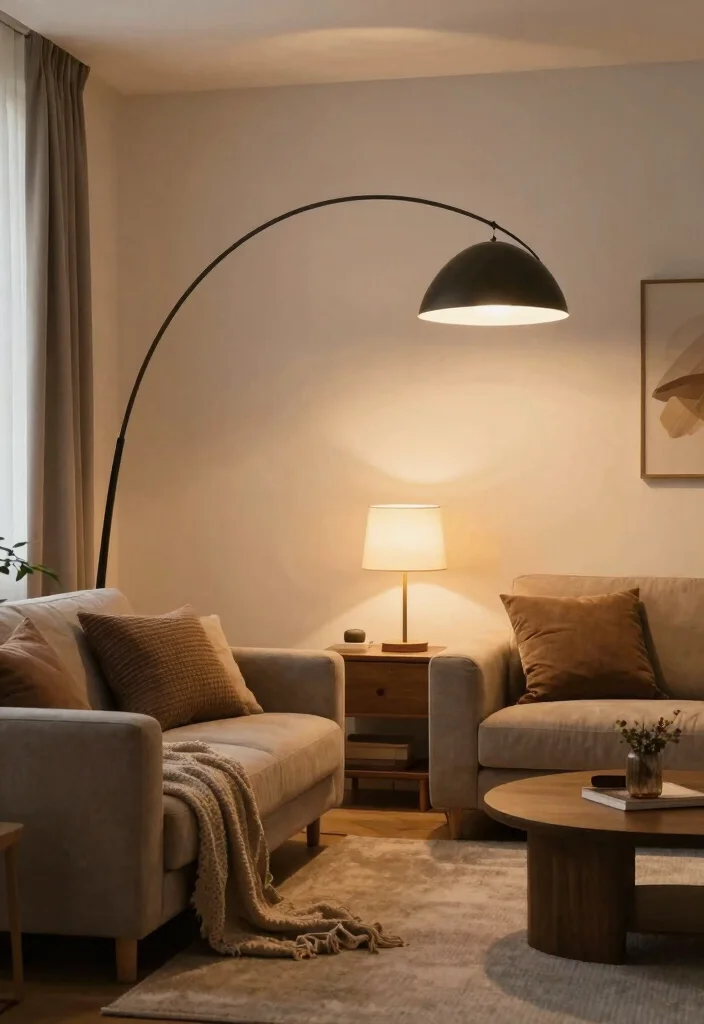 14 Arc Floor Lamp Ideas That Add Drama 31 14 Arc Floor Lamp Ideas That Add Drama - 11. Layered Lighting 1