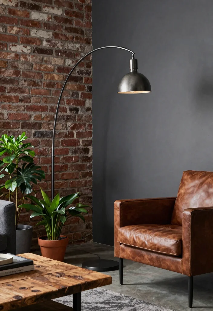 14 Arc Floor Lamp Ideas That Add Drama 13 14 Arc Floor Lamp Ideas That Add Drama - 3. Industrial Chic 1