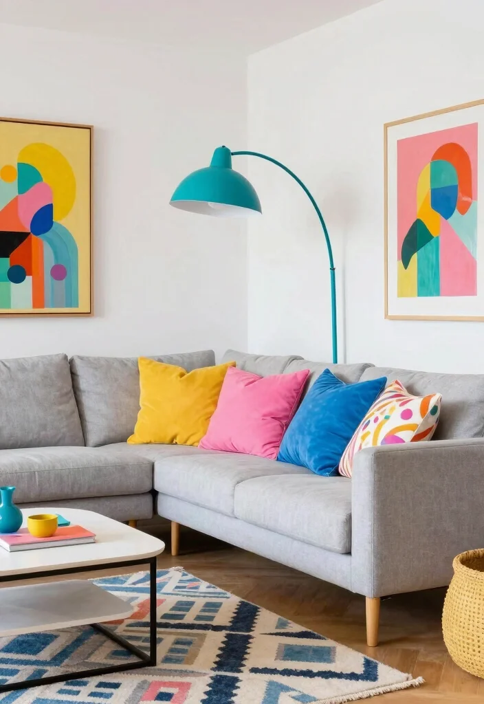 14 Arc Floor Lamp Ideas That Add Drama 14 14 Arc Floor Lamp Ideas That Add Drama - 4. Bold Colors 1