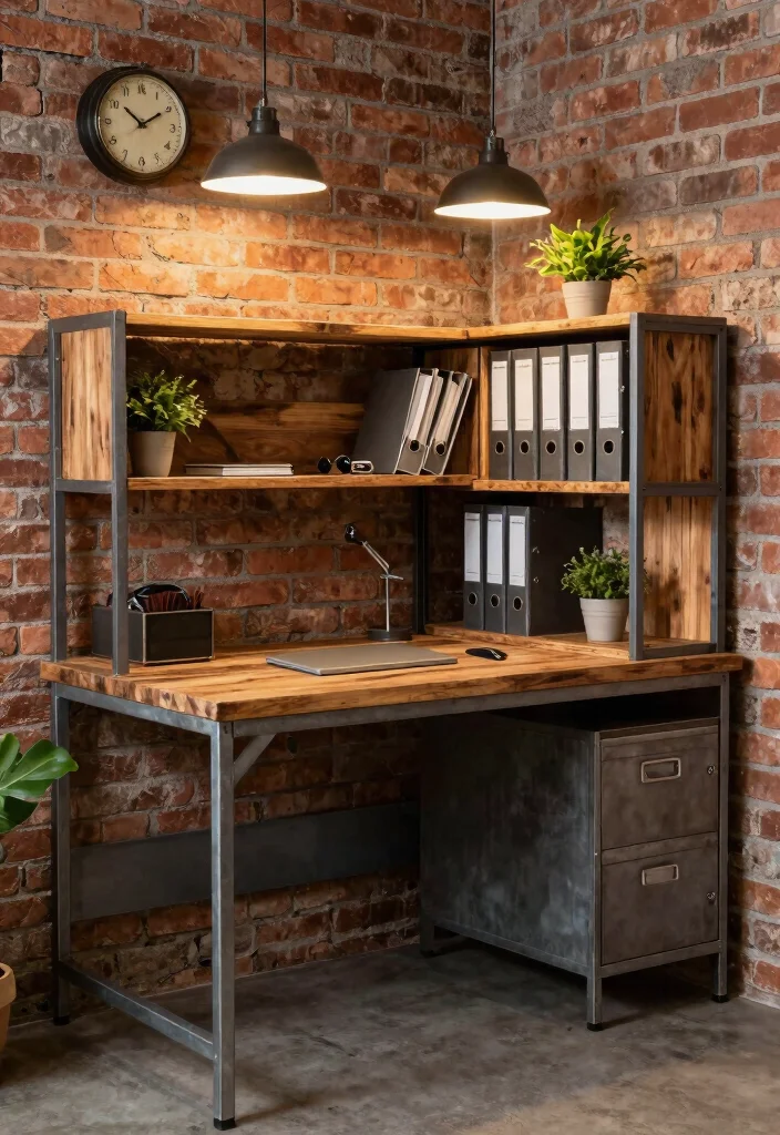 14 Architect Desk Setup Ideas That Look Professional 2 14 Architect Desk Setup Ideas That Look Professional - 2. Industrial Chic 1