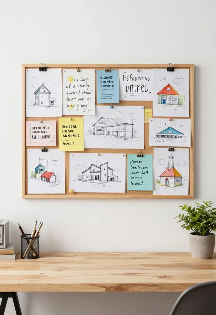 14 Architect Desk Setup Ideas That Look Professional 26 14 Architect Desk Setup Ideas That Look Professional - 6. Artful Inspiration Board 1