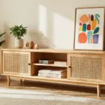 14 Cane TV Unit Ideas With Natural Texture