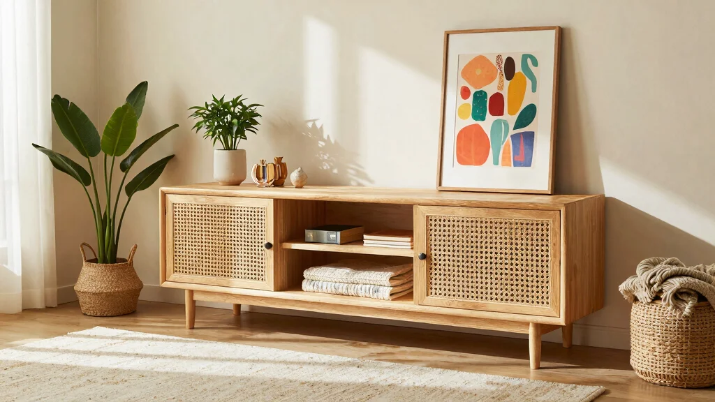 14 Cane TV Unit Ideas With Natural Texture