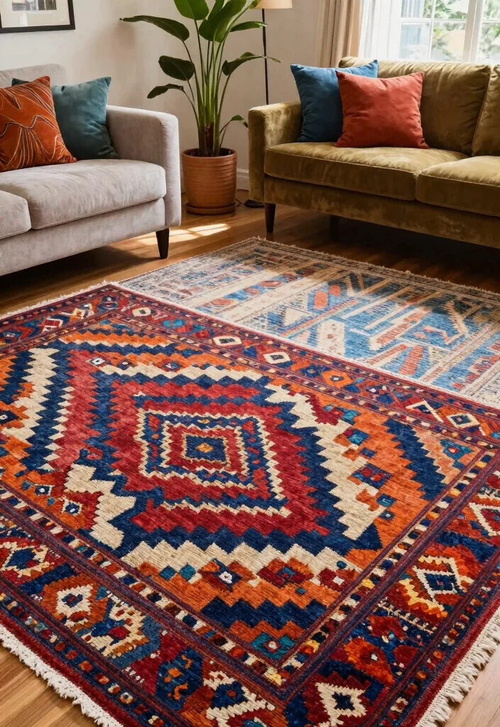 14 Flat Weave Rug Ideas That Feel Minimal & Modern 48 14 Flat Weave Rug Ideas That Feel Minimal & Modern - 8. Layering for a Cozy Effect 1
