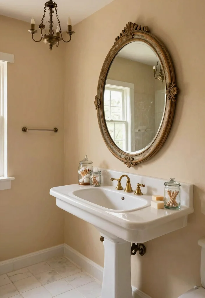 14 Guest Bathroom Mirror Ideas That Impress Visitors 1 14 Guest Bathroom Mirror Ideas That Impress Visitors - 1. Antique Framed Mirrors 1