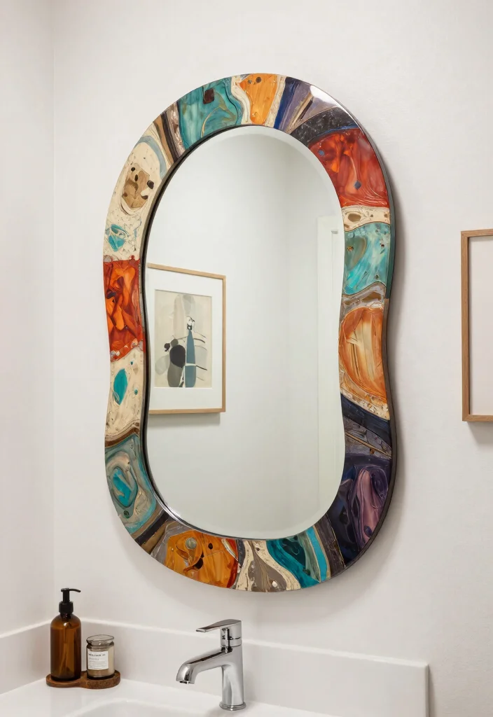 14 Guest Bathroom Mirror Ideas That Impress Visitors 42 14 Guest Bathroom Mirror Ideas That Impress Visitors - 12. Artistic Mirror Designs 1