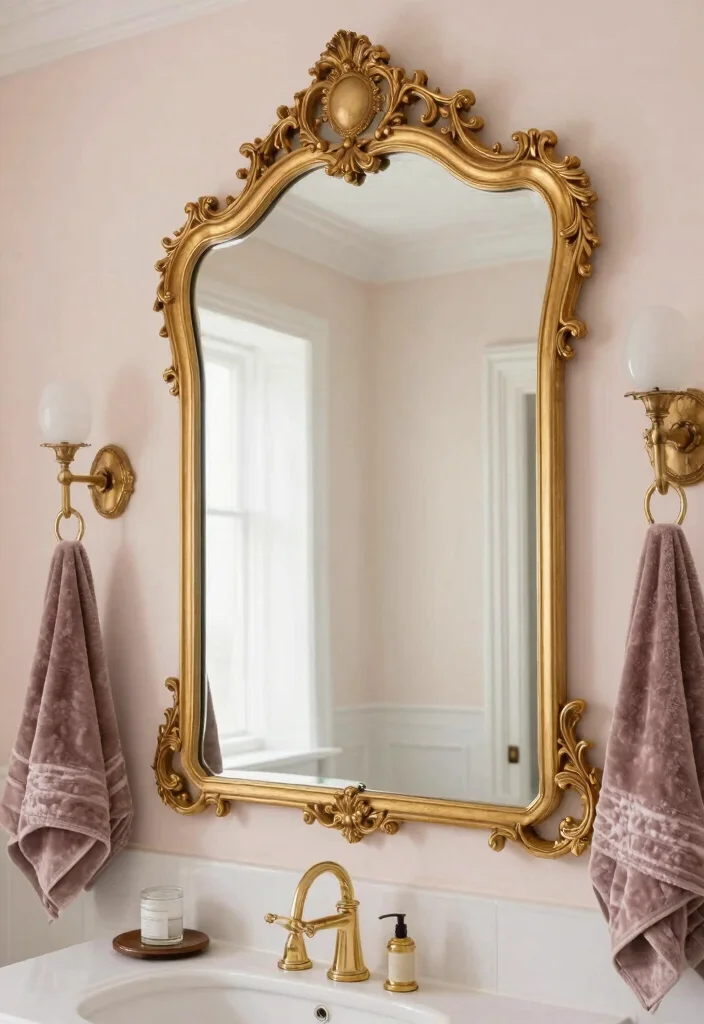 14 Guest Bathroom Mirror Ideas That Impress Visitors 53 14 Guest Bathroom Mirror Ideas That Impress Visitors - 13. Vintage Baroque Mirrors 1