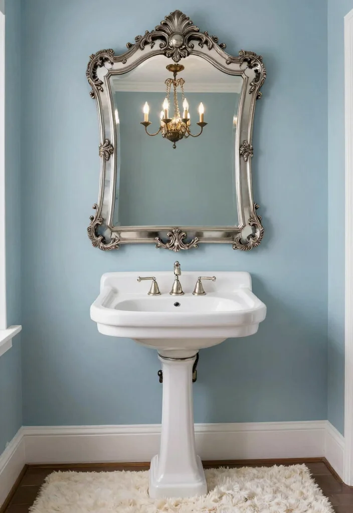 14 Guest Bathroom Mirror Ideas That Impress Visitors 3 14 Guest Bathroom Mirror Ideas That Impress Visitors - 3. Ornate Victorian Mirrors 1