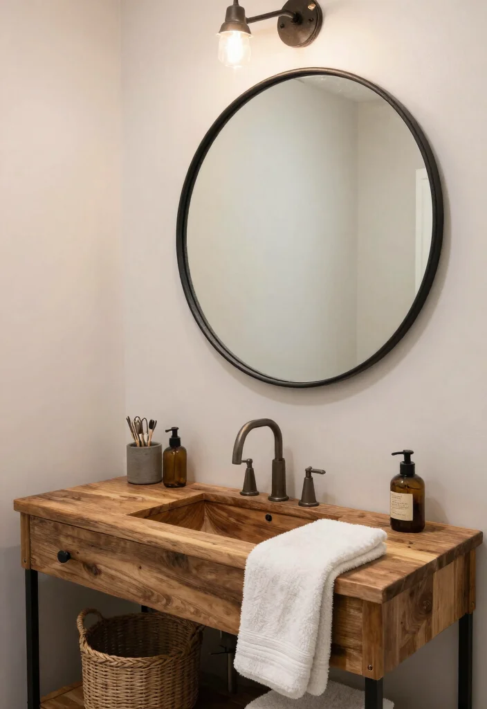 14 Guest Bathroom Mirror Ideas That Impress Visitors 27 14 Guest Bathroom Mirror Ideas That Impress Visitors - 7. Industrial Style Mirrors 1