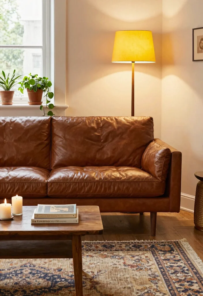 14 Lamp Behind Couch Ideas That Look Designer Approved 1 14 Lamp Behind Couch Ideas That Look Designer Approved - 1. Mid-Century Modern Marvel 1