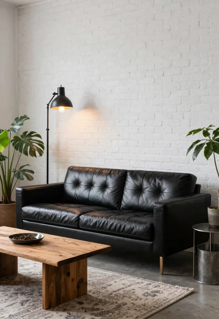 14 Lamp Behind Couch Ideas That Look Designer Approved 12 14 Lamp Behind Couch Ideas That Look Designer Approved - 2. Industrial Chic 1