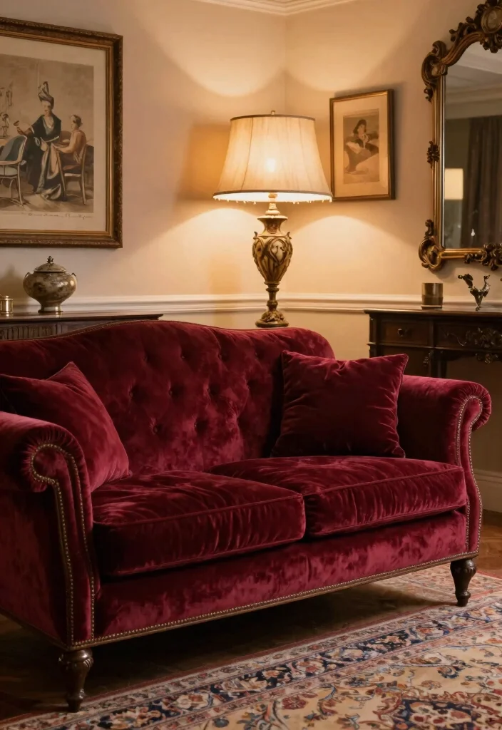 14 Lamp Behind Couch Ideas That Look Designer Approved 26 14 Lamp Behind Couch Ideas That Look Designer Approved - 6. Vintage Glam 1