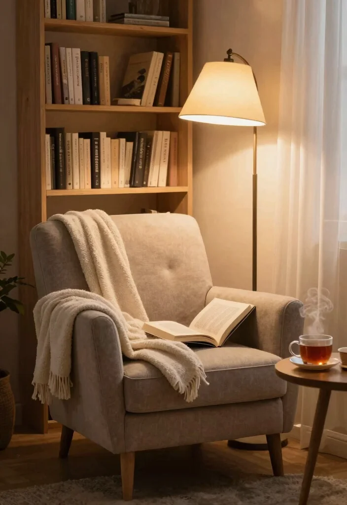 14 Living Room Decor Bookshelf Ideas That Elevate Instantly - 14. Create a Cozy Reading Nook 1
