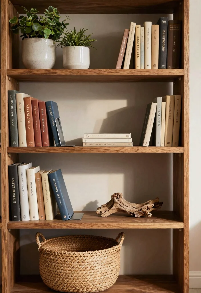 14 Living Room Decor Bookshelf Ideas That Elevate Instantly - 4. Layered Textures 1