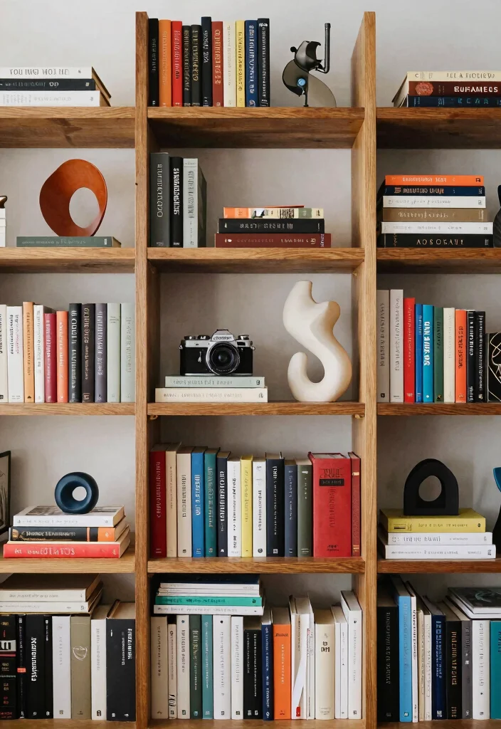 14 Living Room Decor Bookshelf Ideas That Elevate Instantly - 5. Break the Rules 1