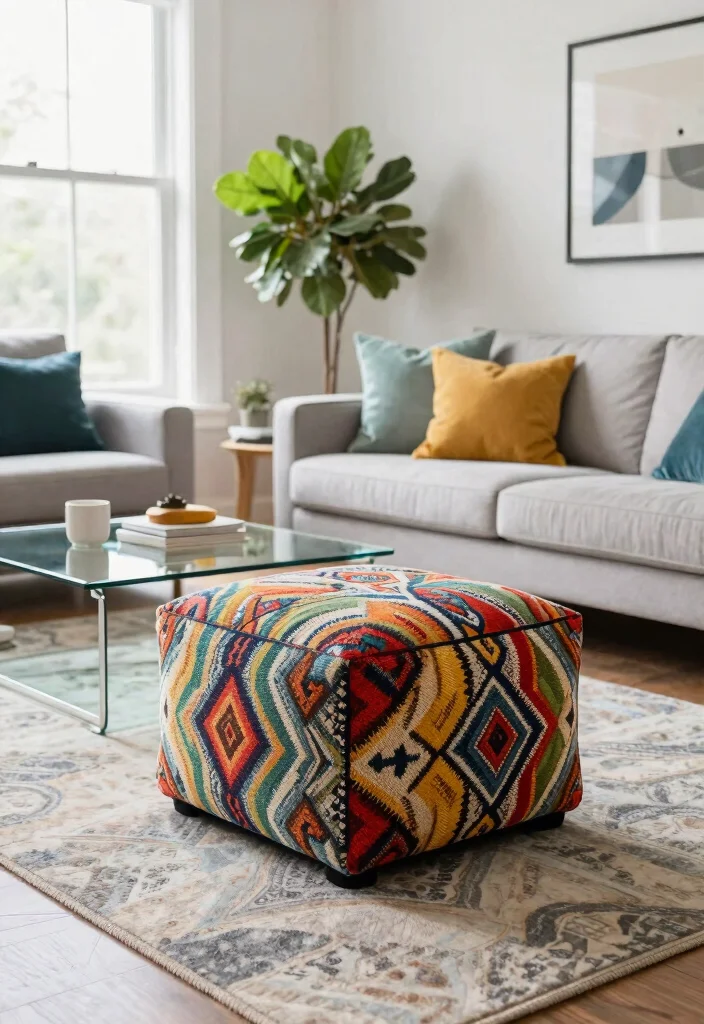 14 Living Room Unit Ideas That Blend Style & Function 1 14 Living Room Unit Ideas That Blend Style & Function - 1. The Versatile Ottoman 1