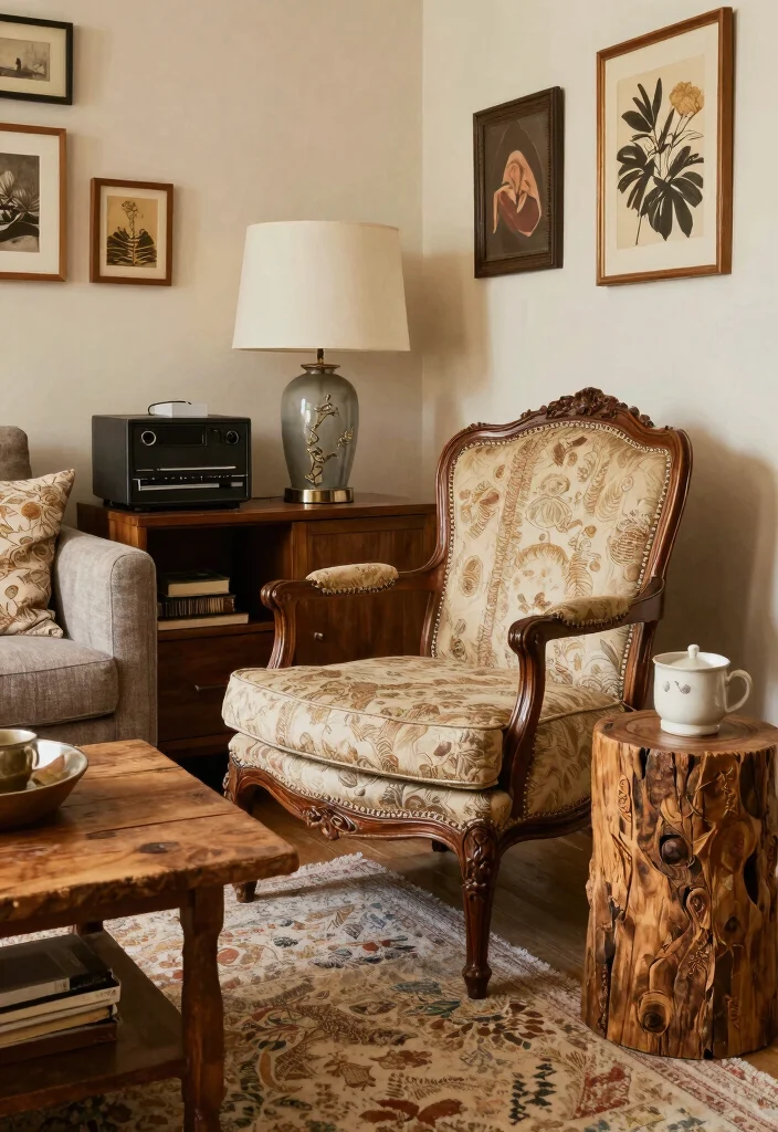 14 Living Room Unit Ideas That Blend Style & Function 53 14 Living Room Unit Ideas That Blend Style & Function - 13. Vintage or Antique Pieces 1