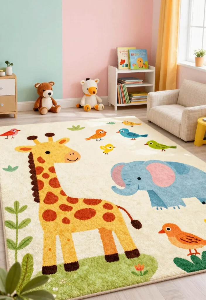 14 Rug Decals Berry Ave Ideas That Look Super Cute - 1. Whimsical Animal Kingdom 1