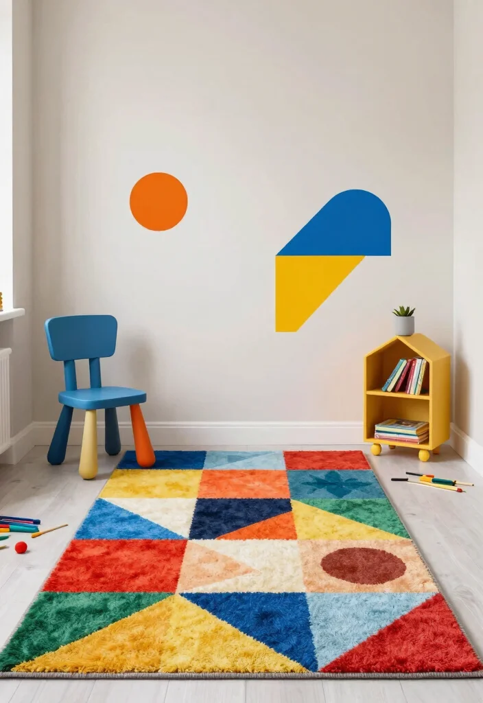 14 Rug Decals Berry Ave Ideas That Look Super Cute - 3. Vibrant Geometric Patterns 1