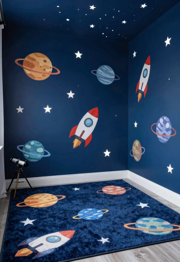 14 Rug Decals Berry Ave Ideas That Look Super Cute - 6. Space Explorer's Dream 1