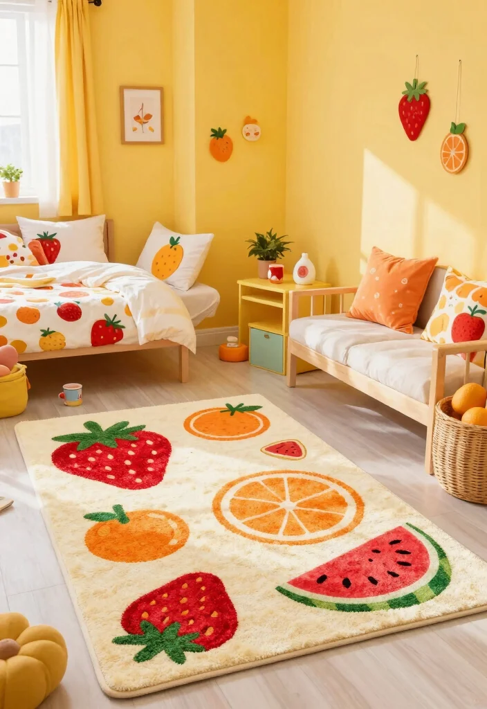 14 Rug Decals Berry Ave Ideas That Look Super Cute - 7. Sweet Fruit Fiesta 1