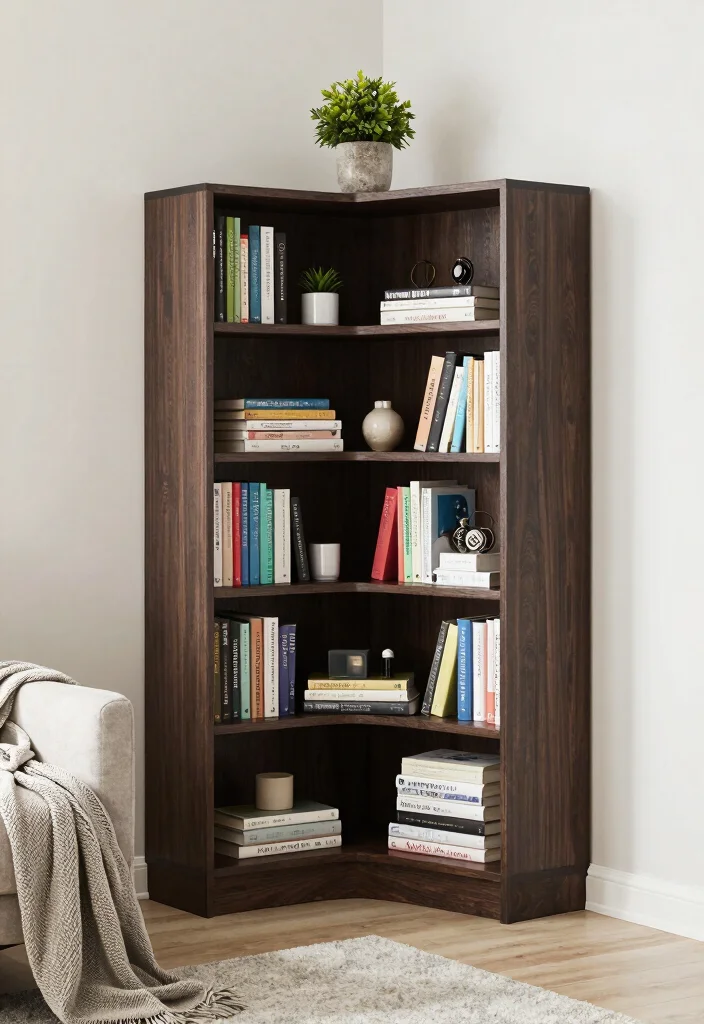 14 Small Space Bookshelf Ideas That Maximize Every Inch - 2. Corner Bookshelves for Smart Usage 1