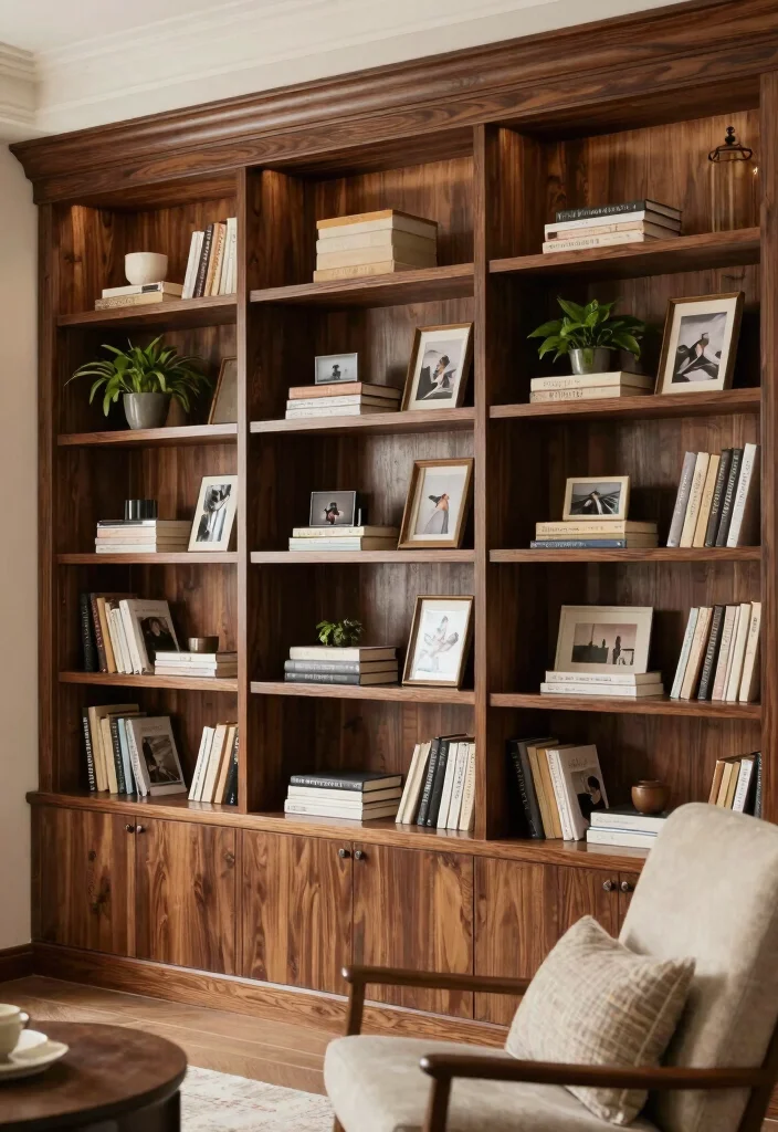 14 Small Space Bookshelf Ideas That Maximize Every Inch - 7. Built-In Bookshelves for Seamless Storage 1