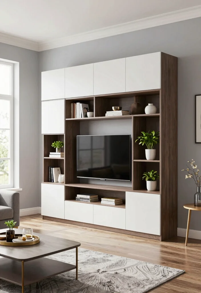 14 Tall TV Unit Ideas That Make a Statement 16 14 Tall TV Unit Ideas That Make a Statement - 6. Multi-functional Designs 1