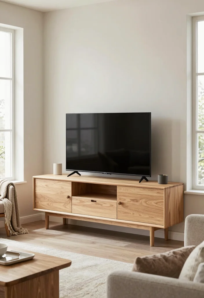 14 Tall TV Unit Ideas That Make a Statement 29 14 Tall TV Unit Ideas That Make a Statement - 9. Scandinavian Influence 1