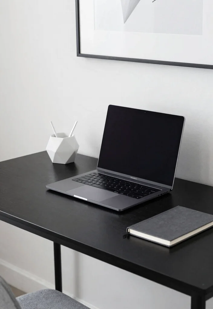 15 Aesthetic Desk Setup 2026 Trending Ideas That Look Pinterest Worthy 2 15 Aesthetic Desk Setup 2026 Trending Ideas That Look Pinterest Worthy - 2. Monochrome Magic 1