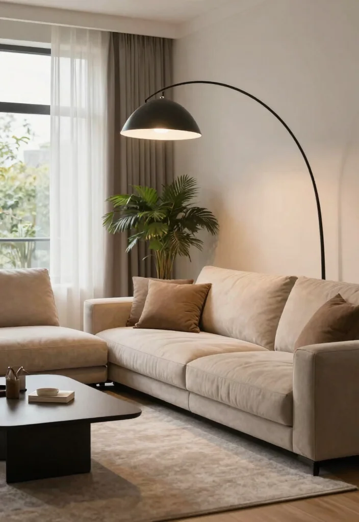 15 Black Floor Lamp Ideas That Feel Bold & Sleek 1 15 Black Floor Lamp Ideas That Feel Bold & Sleek - 1. The Arc Lamp: A Statement of Style 1
