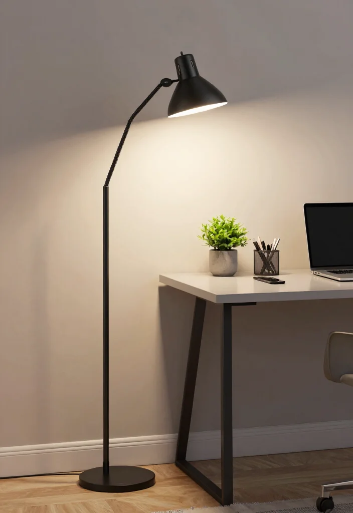 15 Black Floor Lamp Ideas That Feel Bold & Sleek 65 15 Black Floor Lamp Ideas That Feel Bold & Sleek - 15. The Multi-Functional Lamp: Lighting & Charging 1