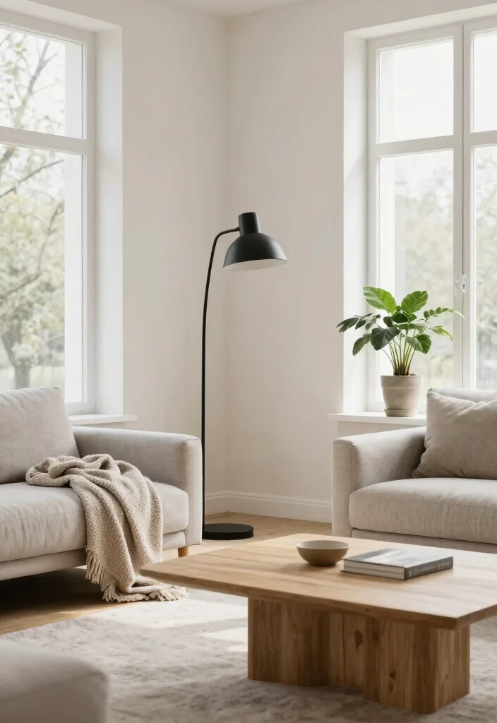 15 Black Floor Lamp Ideas That Feel Bold & Sleek 37 15 Black Floor Lamp Ideas That Feel Bold & Sleek - 7. The Scandinavian Influence: Functional Beauty 1