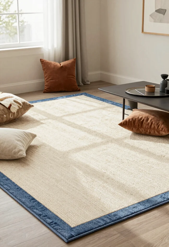 15 Blue Jean Rug Ideas With Casual Cool Vibes 1 15 Blue Jean Rug Ideas With Casual Cool Vibes - 1. Layered Denim Delight 1