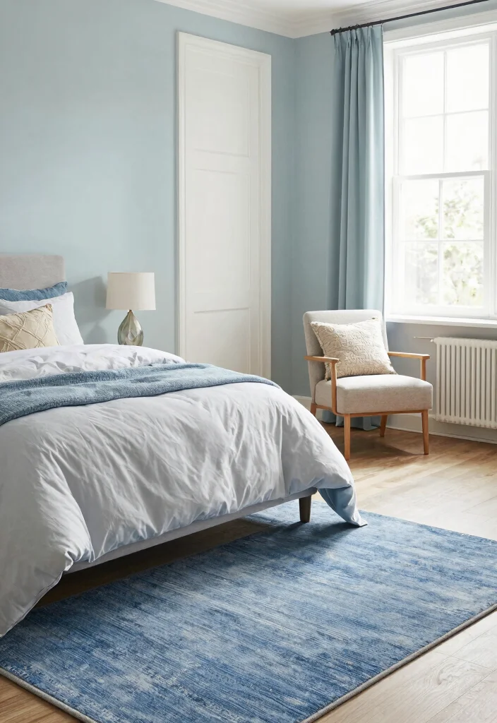 15 Blue Jean Rug Ideas With Casual Cool Vibes 3 15 Blue Jean Rug Ideas With Casual Cool Vibes - 3. Cozy Bedroom Retreats 1