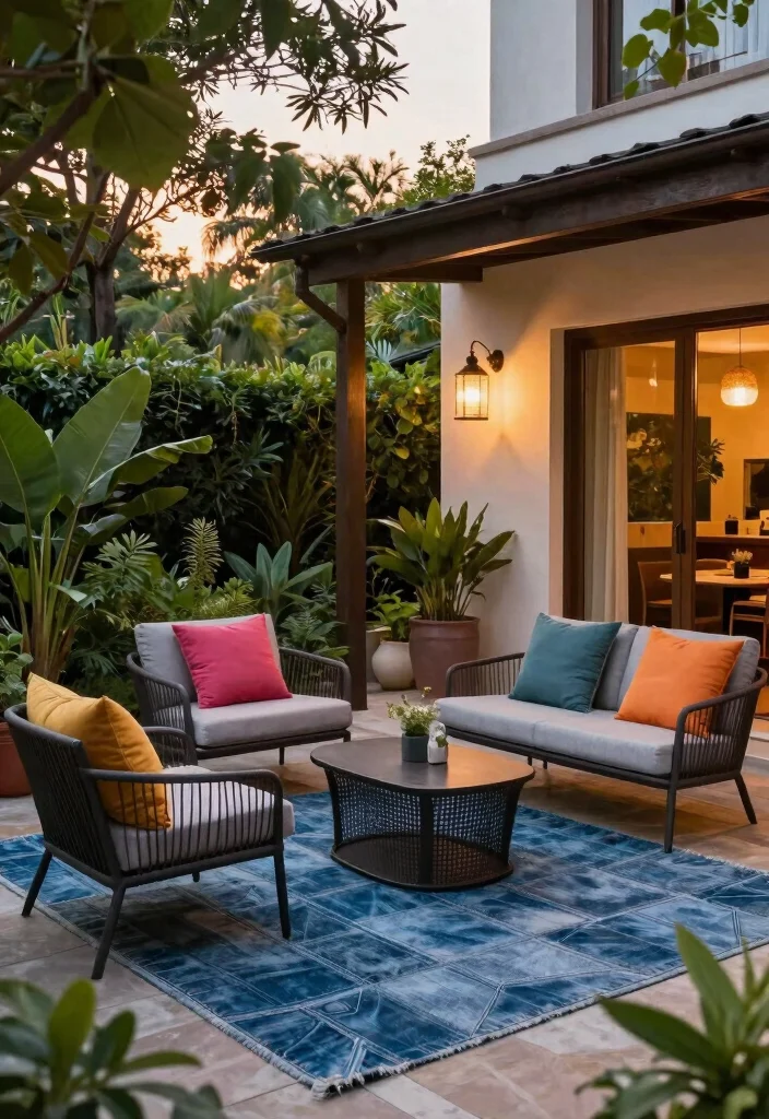 15 Blue Jean Rug Ideas With Casual Cool Vibes 4 15 Blue Jean Rug Ideas With Casual Cool Vibes - 4. Outdoor Denim Vibes 1