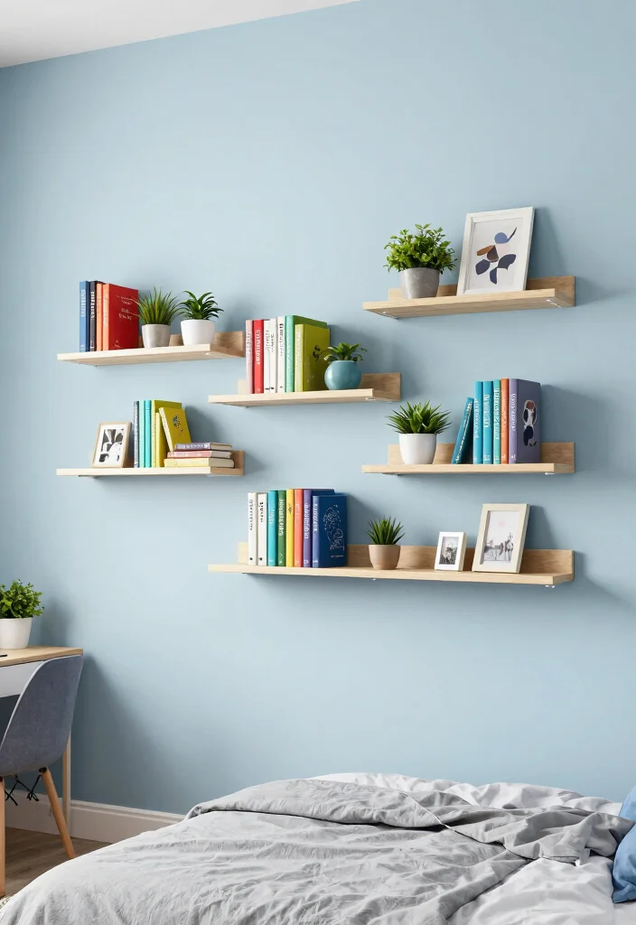 15 Boys Room Bookshelf Ideas That Feel Cool & Practical 1 15 Boys Room Bookshelf Ideas That Feel Cool & Practical - 1. Floating Shelves: Clean and Chic 1