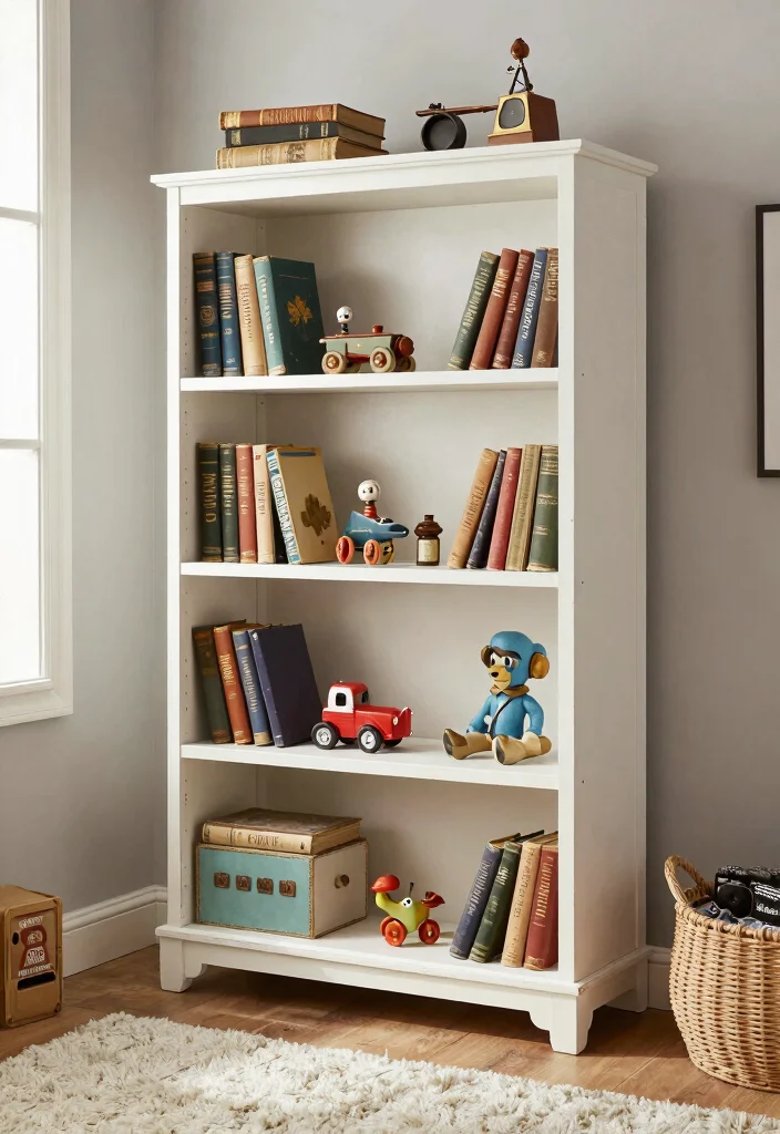 15 Boys Room Bookshelf Ideas That Feel Cool & Practical 50 15 Boys Room Bookshelf Ideas That Feel Cool & Practical - 10. Vintage-Inspired Bookshelves: Timeless Charm 1