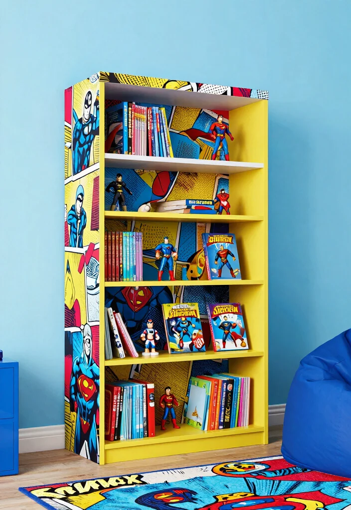 15 Boys Room Bookshelf Ideas That Feel Cool & Practical 13 15 Boys Room Bookshelf Ideas That Feel Cool & Practical - 3. Themed Bookshelves: Personalized Touch 1