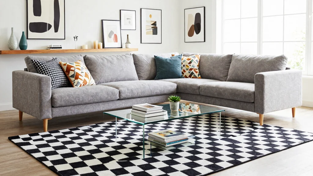 15 Checkered Rug Living Room Ideas That Feel Bold & Trendy