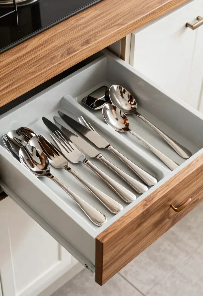 15 Cutlery Unit Design Modern Ideas That Organize Beautifully - 3. Drawer Inserts for Custom Organization 1