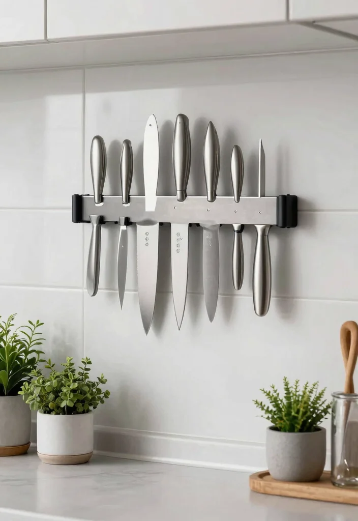 15 Cutlery Unit Design Modern Ideas That Organize Beautifully - 4. Magnetic Knife Strips 1