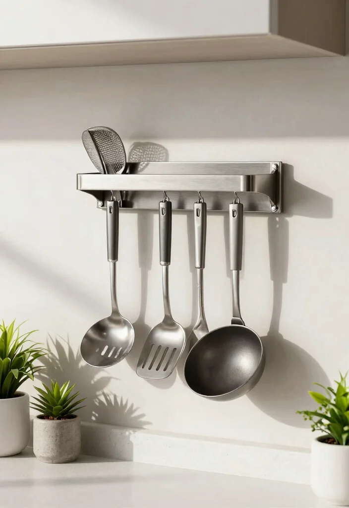 15 Cutlery Unit Design Modern Ideas That Organize Beautifully - 8. Wall-Mounted Utensil Holders 1