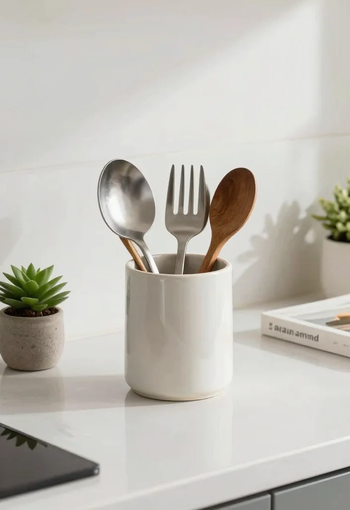 15 Cutlery Unit Design Modern Ideas That Organize Beautifully - 9. Compact Cutlery Containers 1