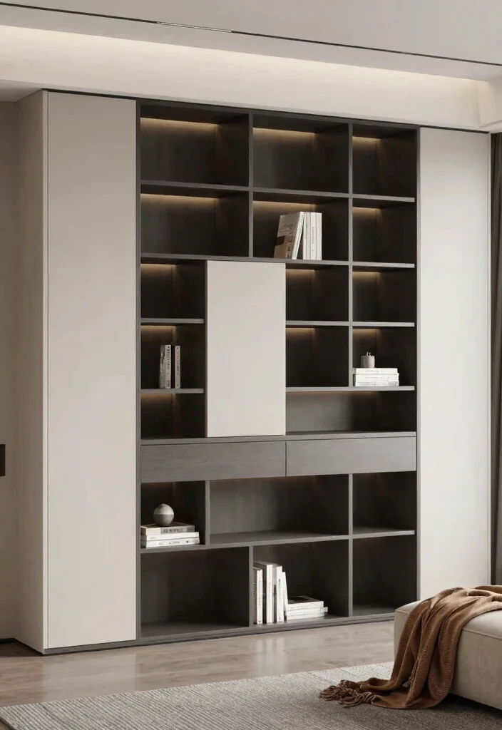 15 In Wall Bookshelf Ideas That Save Space Beautifully 32 15 In Wall Bookshelf Ideas That Save Space Beautifully - 12. Hidden Storage Solutions 1