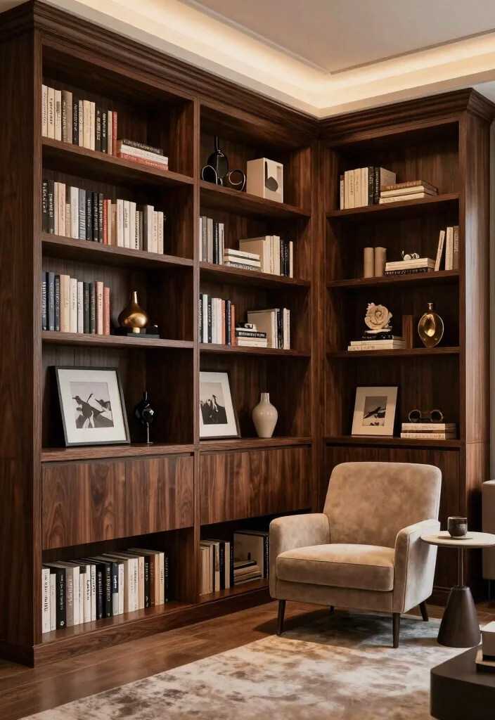 15 In Wall Bookshelf Ideas That Save Space Beautifully 2 15 In Wall Bookshelf Ideas That Save Space Beautifully - 2. Built-In Bookcases for a Luxurious Touch 1