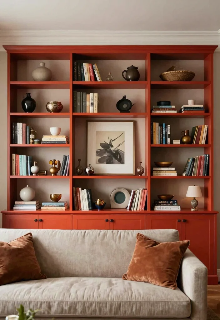 15 In Wall Bookshelf Ideas That Save Space Beautifully 15 15 In Wall Bookshelf Ideas That Save Space Beautifully - 5. Decorative Built-In Shelving for Style 1