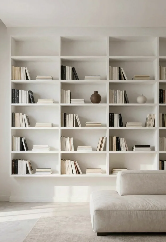 15 In Wall Bookshelf Ideas That Save Space Beautifully 29 15 In Wall Bookshelf Ideas That Save Space Beautifully - 9. Minimalist Wall-Mounted Units 1