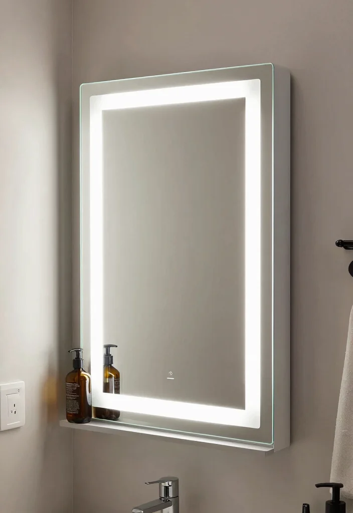 15 LED Light Mirror Bathroom Ideas That Glow Beautifully 51 15 LED Light Mirror Bathroom Ideas That Glow Beautifully - 11. Dual Purpose Designs 1